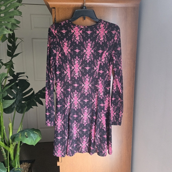 Mudd Floral Long Sleeve Mini Dress - Picture 2 of 5